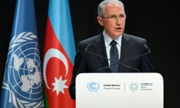 Le président de la COP29 Moukhtar Babaïev lors de son ouverture à Bakou, en Azerbaïdjan, le 11 novembre 2024. 