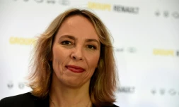 La directrice générale par intérim de Renault, Clotilde Delbos, au siège de Renault à Boulogne-Billancourt, le 14 février 2020