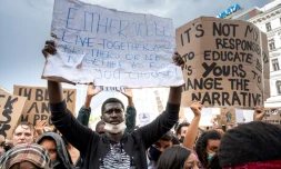 Environ 50.000 personnes, selon la police, ont manifesté à Vienne pour dénoncer la mort de l'Afro-Américain George Floyd