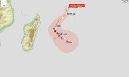 La zone suspecte commence à prendre forme à plus de 1.000 km au nord-nord-est de La Réunion [?]