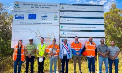 Reconstruction du pont à la plaine des palmiste