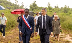 Le ministre de la Justice Gérald Darmanin, à Saint-Laurent-du-Maroni le 18 mai 2025. - Ronan Lietar