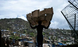 Les dégâts du cyclone Chido à Dzaoudzi, à Mayotte, le 28 décembre 2024