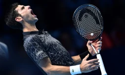 Novak Djokovic bat John Isner dès son entrée en lice au Masters de Londres le 12 novembre 2018