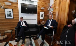 Manuel Valls reçu par Cyrille Melchior