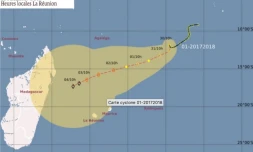 La zone perturbée ce samedi 30 décembre 2017.