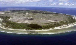 Photo aérienne de Nauru prise le 11 septembre 2001 ( AFP / TORSTEN BLACKWOOD )