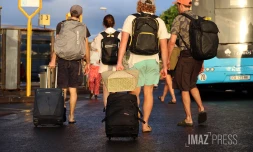 touristes à la gare 
