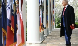 Le président américain Donald Trump à la Maison Blanche, à Washington, aux Etats-Unis, le 2 avril 2025 ( AFP / SAUL LOEB )