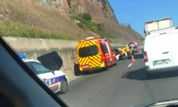 Route du littoral : deux véhicules impliqués dans un accident en direction de l'ouest