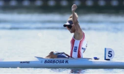 La Française Nélia Barbosa lors des Jeux paralympiques de Paris sur le bassin nautique de Vaires-sur-Marne, le 6 septembre 2024