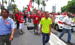 Blocage de la circulation Barachois