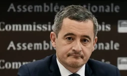 Gérald Darmanin devant la commission des lois de l'Assemblée nationale, à Paris le 5 avril 2023 ( AFP / Christophe ARCHAMBAULT )