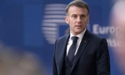 Le président Emmanuel Macron à Bruxelles le 19 mars 2026 ( AFP / JOHN THYS )