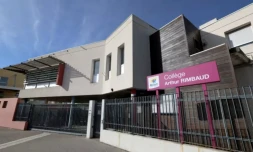 Le collĂšge Arthur-Rimbaud, oĂč une adolescente a Ă©tĂ© agressĂ©e mardi, le 4 avril 2024 au nord-ouest de Montpellier, dans les Bouches-du-RhĂŽne ( AFP / Pascal GUYOT )