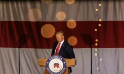 L'ex-président américain et candidat à l'investiture républicaine Donald Trump à une convention de son parti à Colombus, en, Géorgie, Etats-Unis, le 10 juin 2023 ( AFP / Christian Monterrosa )