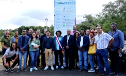 Saint-Louis : pose de la première pierre du Terrain Bory