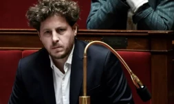 Le député écologiste Julien Bayou à l'Assemblée nationale, le 27 février 2024 à Paris ( AFP / STEPHANE DE SAKUTIN )