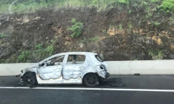 Route des Tamarins incendie