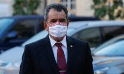 Édouard Fritch lors de son arrivée à Matignon le 3 octobre