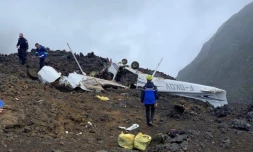 Crash d'un avion au volcan en octobre 2019
