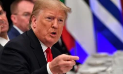 Le président Donald Trump lors d'un déjeuner de travailà Londres dans le cadre du sommet de l'Otan, le 4 décembre 2019