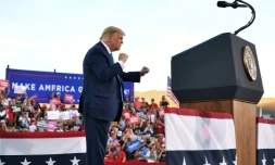Le président américain Donald Trump en meeting à Carson City, dans le Nevada, le 18 octobre 2020