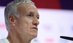 Didier Deschamps, le sélectionneur de l'Equipe de France de football, à Doha (Qatar), le 13 décembre 2022. (FRANCK FIFE / AFP)