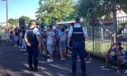 Les gendarmes au lycée et collège de Bras-Panon