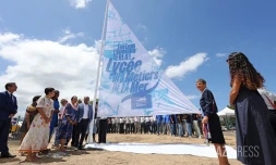 PremiÚre pierre du futur lycée des métiers de la mer
