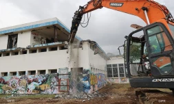 démolition de l'ancienne bibliothÚque du front de mer