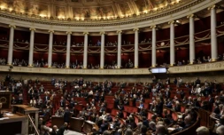 Une séance de questions au gouvernement à l'Assemblée nationale, à Paris, le 11 février 2025 ( AFP / Thibaud MORITZ )