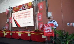 Maurice Gironcel au congrès de la CGTR 2021 (Photo - Cinor)
