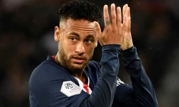 Neymar avec le PSG, lors de la réception du Stade de Reims, le 25 septembre 2019 au Parc des Princes