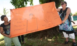Saint-Benoît: une centaine de personnes devant la sous préfecture