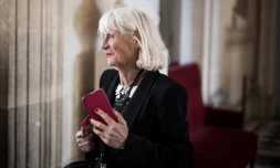 La députée RN du Pas-de-Calais Christine Engrand à l'Assemblée nationale, à Paris, le 3 octobre 2023. (ARTHUR N. ORCHARD / HANS LUCAS / AFP)