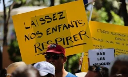 manif collectif parents 974 contre port du masque enfants école