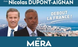 Déclaration de candidature avec Davilla Verdu, investi par Debout la France 