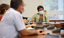 Ericka Bareigts et les commercants