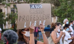 Hommage au professeur d'histoire-géographie Samuel Paty à Saint-Denis
