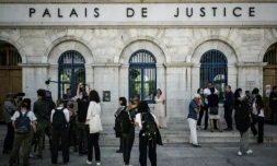 Le palais de justice de Valence oĂč est jugĂ© Gabriel Fortin devant la cour d'assises de la DrĂŽme, le 28 juin 2023 ( AFP / JEFF PACHOUD )