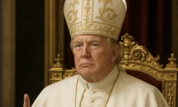 Donald Trump, publie une image de lui en pape et ironise sur le conclave Ă venir