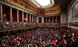 Députés et sénateurs réunis en Congrès au château de Versailles pour inscrire le droit à l'avortement dans la Constitution, le 4 mars 2024 ( POOL / EMMANUEL DUNAND )