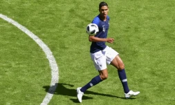 Le défenseur français Raphaël Varane lors du match face à l'Australie le 16 juin 2018 lors du Mondial en Russie