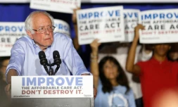 Le sénateur américain Bernie Sanders à Covington (Kentucky), aux Etats-Unis, le 10 juillet 2017  