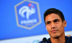 Raphael Varane pendant une conférence de presse à Istra, le 7 juillet 2018 