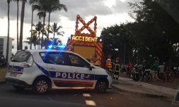 Collision 3 motos et une voiture Le Port