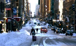 Une rue de New-York, le 24 janvier 2016