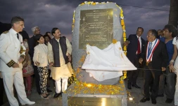 Stèle en mémoire des ancêtres indiens au Barachois