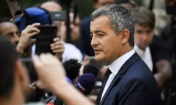 Le ministre de l'Intérieur Gérald Darmanin à Nîmes, dans le Gard, le 25 août 2023 ( AFP / NICOLAS TUCAT )